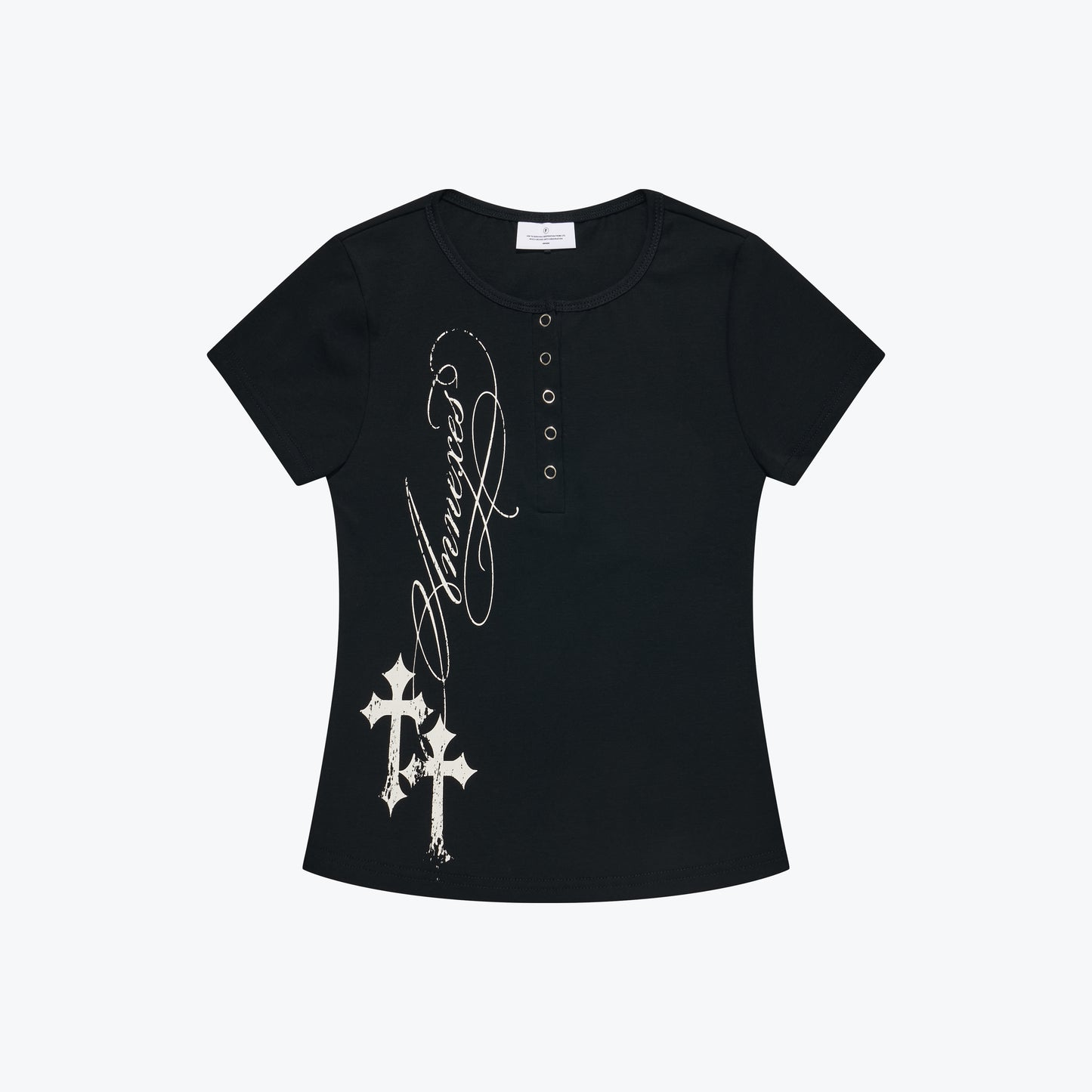 
                  
                    Easy Henry Neck Short Sleeve Tee Black【L26-17BK】
                  
                