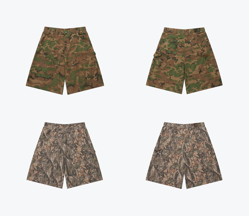 
                  
                    Double Knee Camo Shorts Woodland【M25-02WL】
                  
                