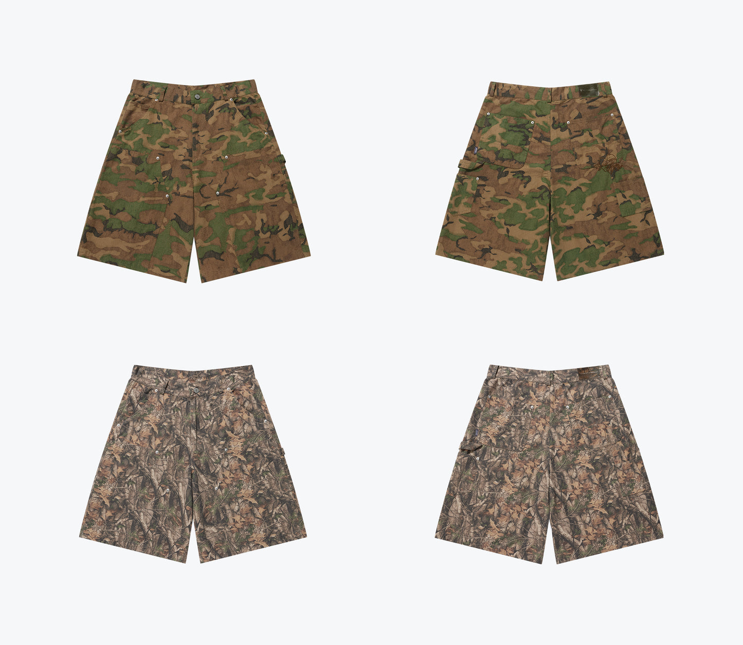 
                  
                    Double Knee Camo Shorts Woodland【M25-02WL】
                  
                