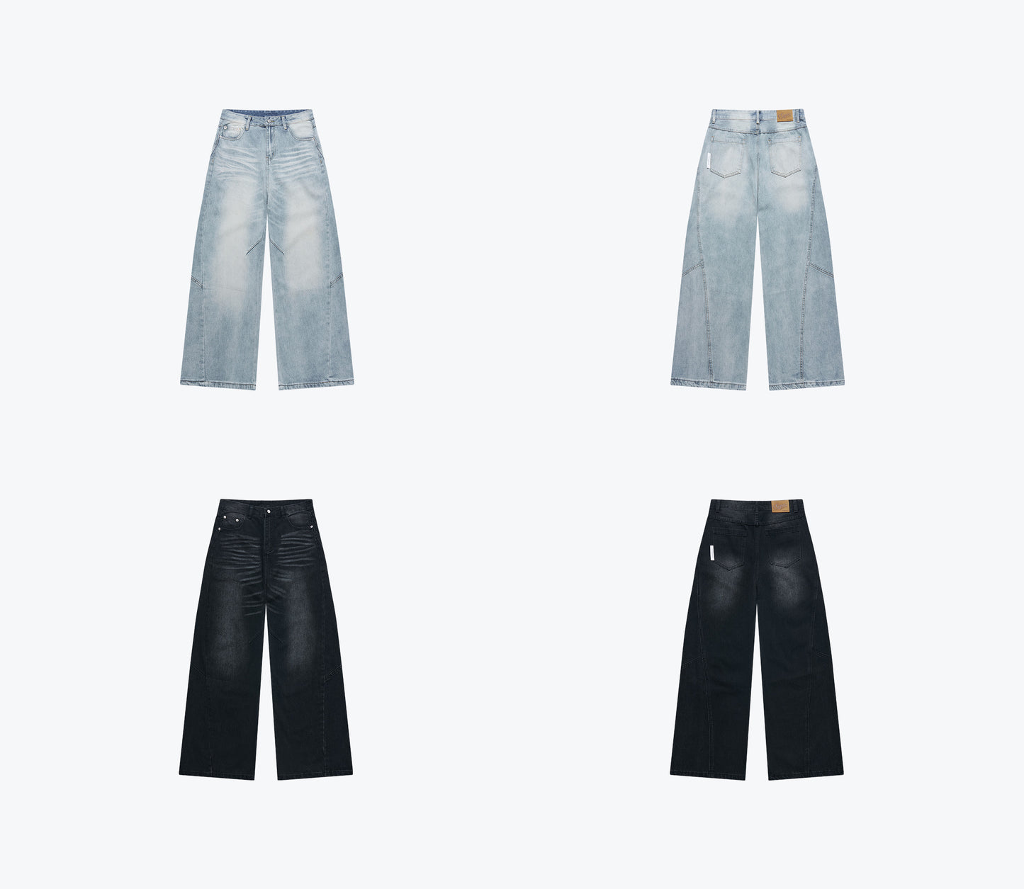 
                  
                    Curved Seam Faded Baggy Jeans Blue【M26-22BL】
                  
                