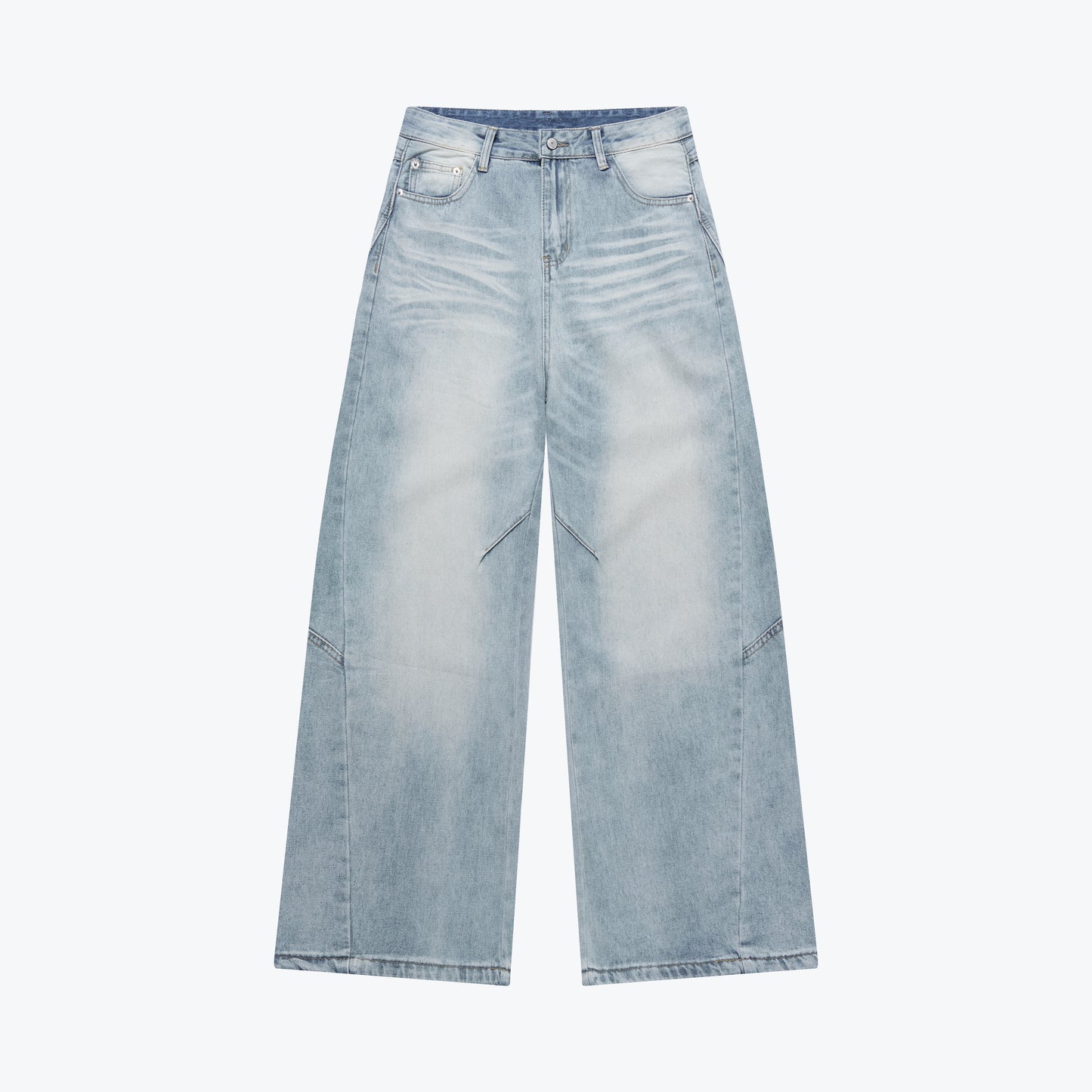 
                  
                    Curved Seam Faded Baggy Jeans Blue【M26-22BL】
                  
                