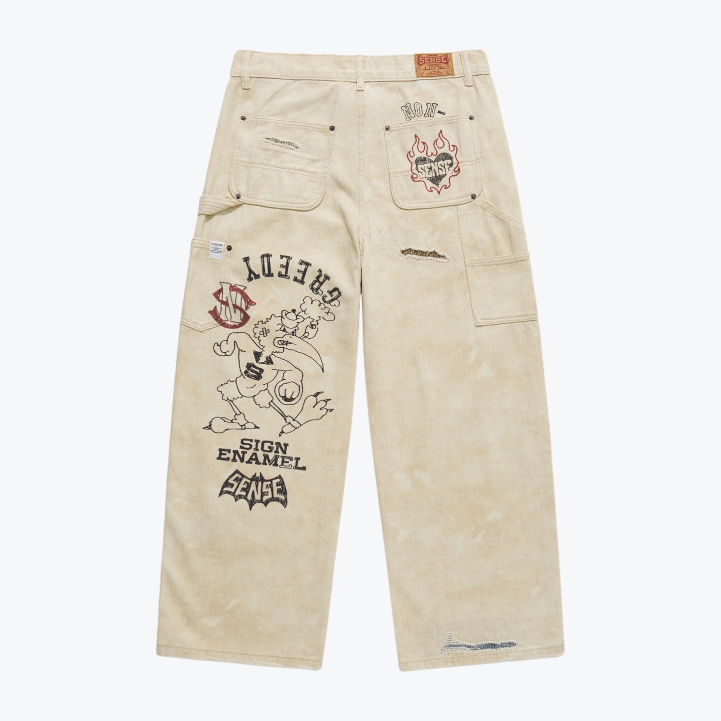 
                  
                    Graffiti Mud-Painter Pants Ivory【Nonsense-04IY】
                  
                