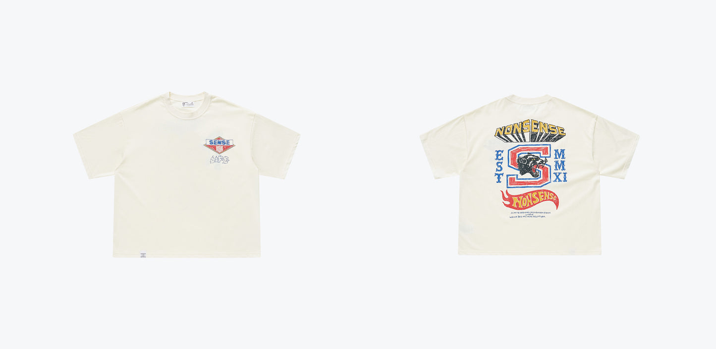 
                  
                    Motor-Graphic Varsity Tee Cream【Nonsense-T02CM】
                  
                