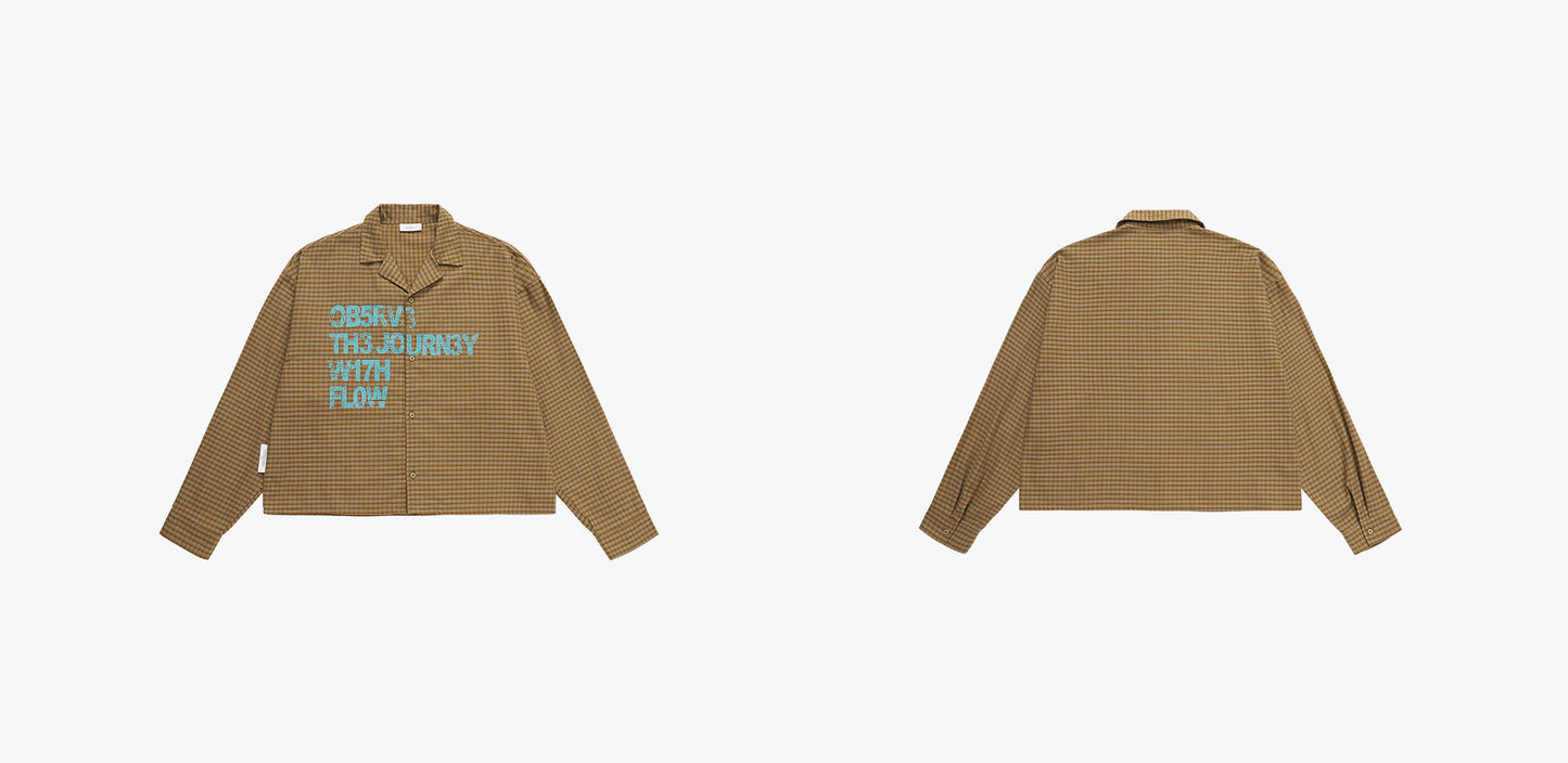 
                  
                    Boxy Crop Checker Jacket Brown【M26-25BR】
                  
                