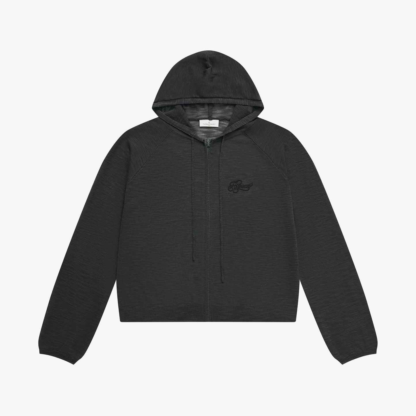 
                  
                    Sheer Knit Zip-Up Hoodie Black【L26-31BK】
                  
                