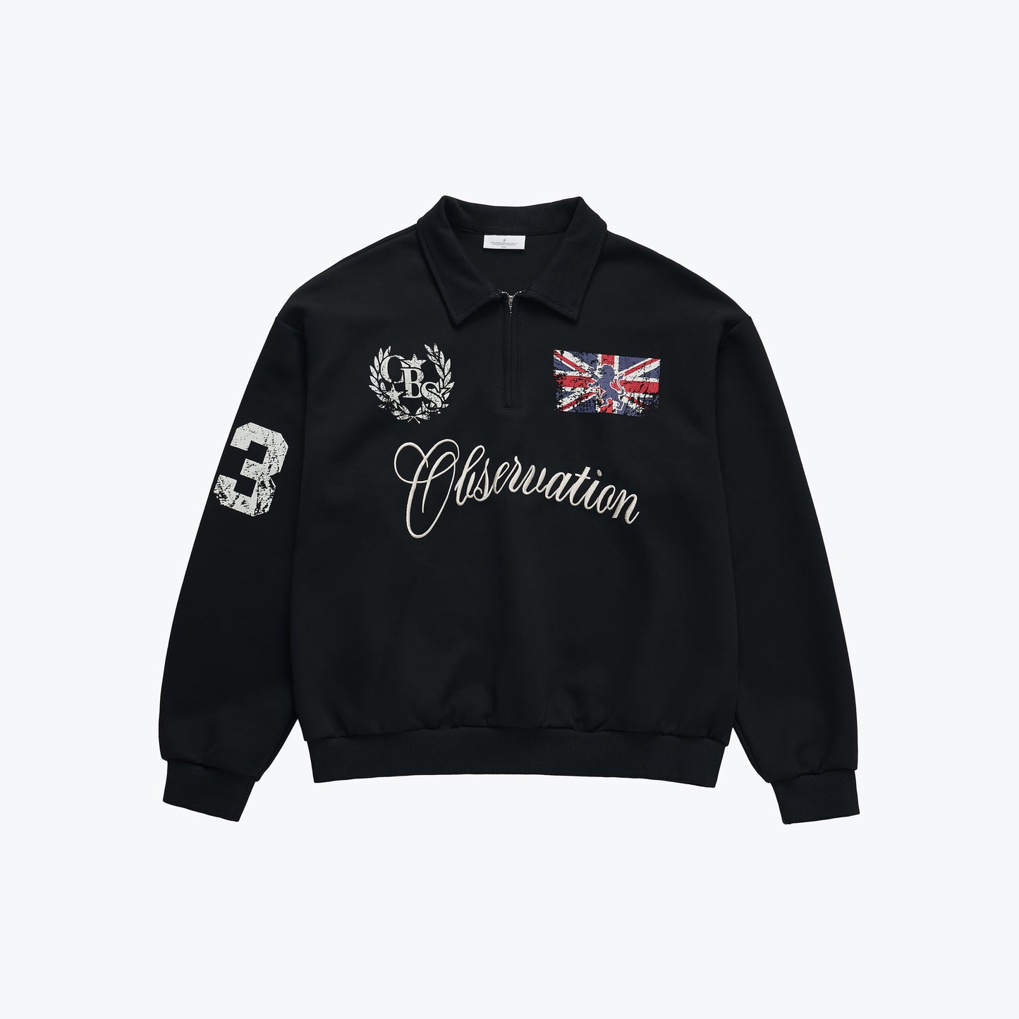 
                  
                    Collegiate Polo Sweat Shirt Black【M26-23BK】
                  
                