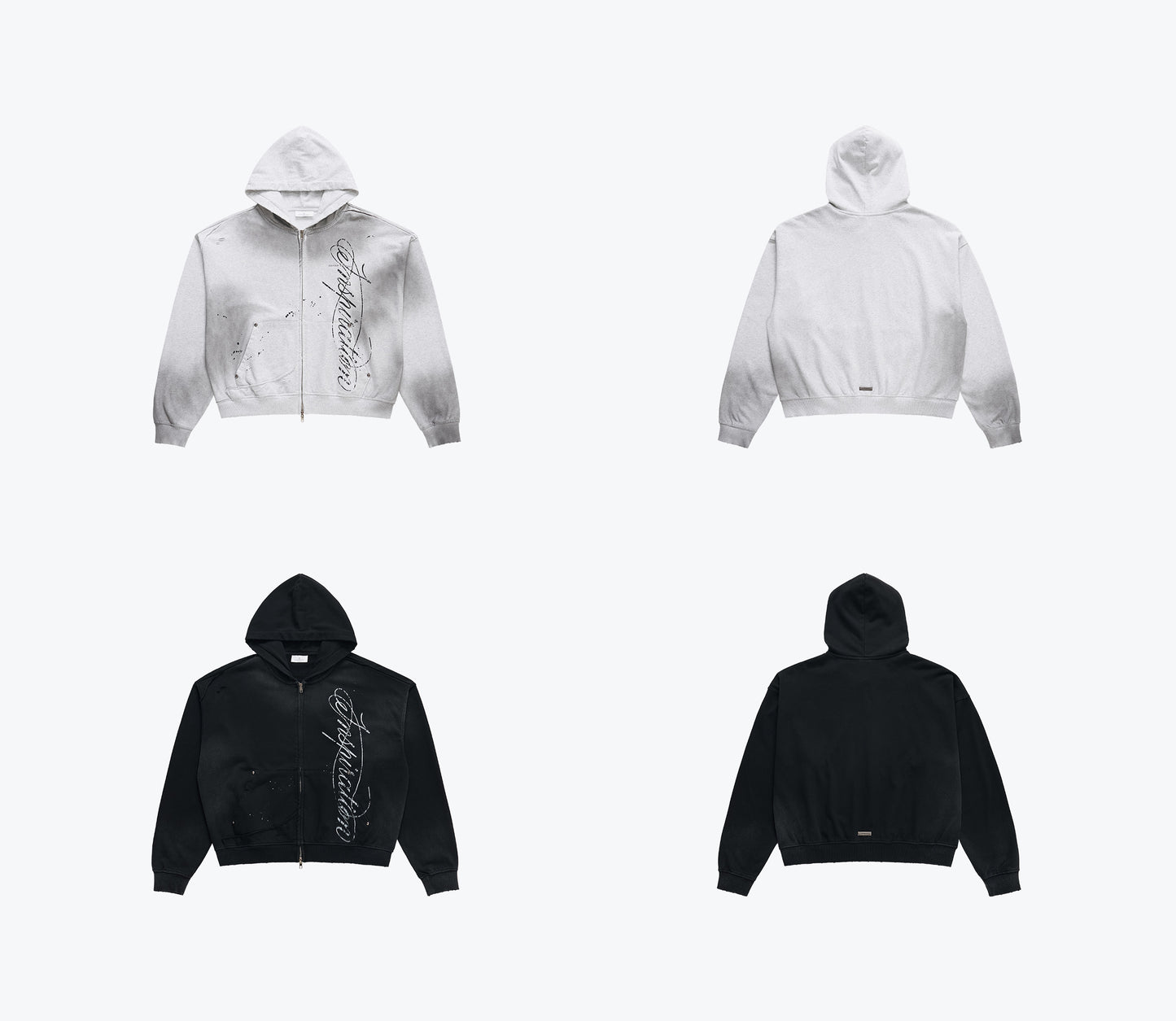 
                  
                    Wash Fade Zip Hoodie Black【M26-26BK】
                  
                
