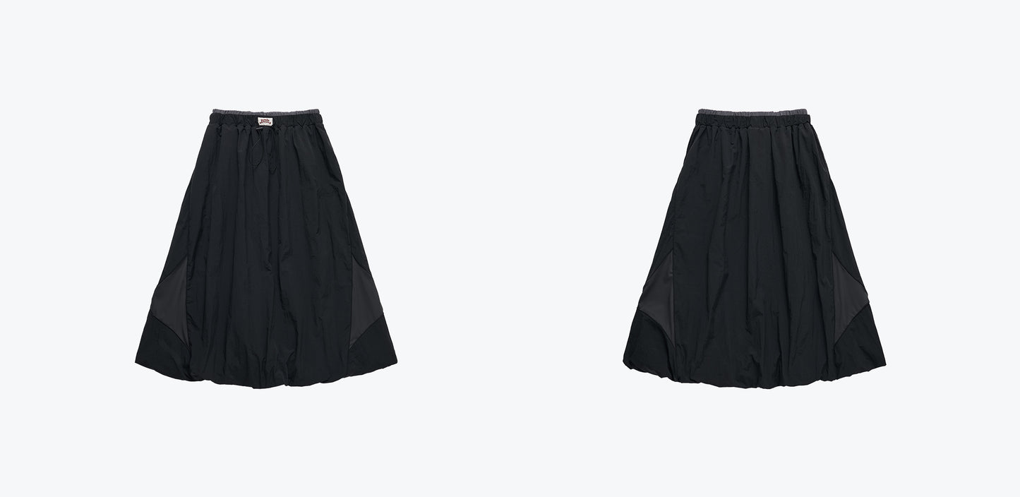 
                  
                    Parachute Drawstring Parachute Skirt Black【L26-30BK】
                  
                