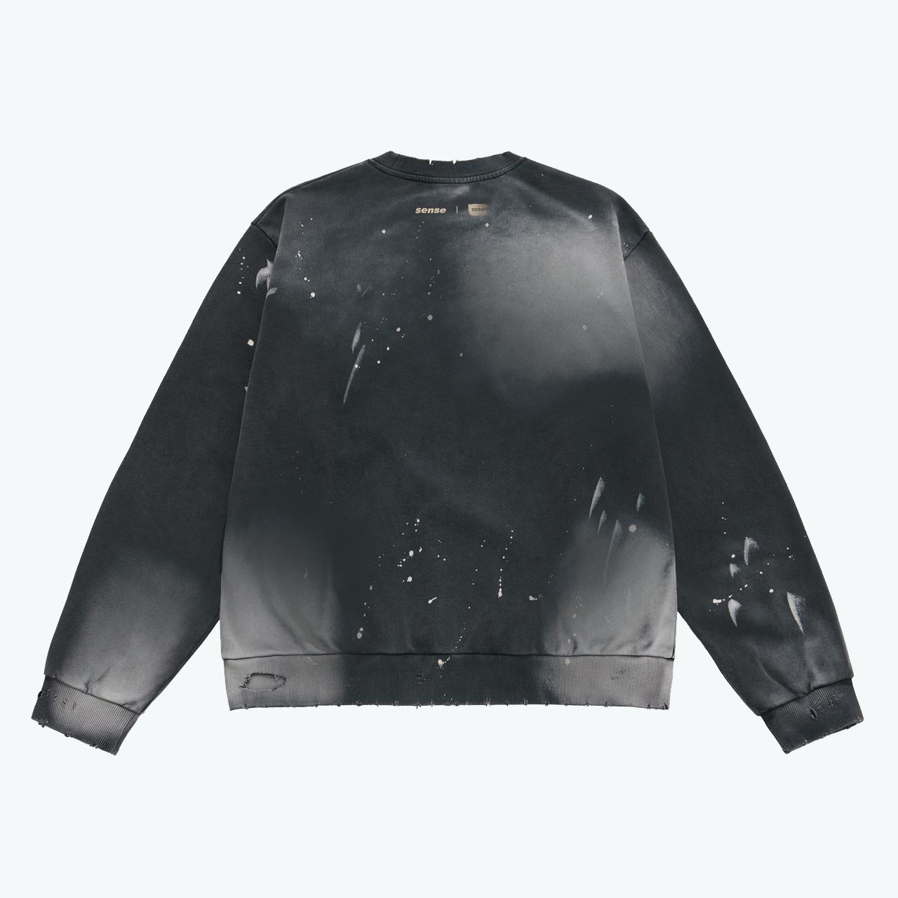 
                  
                    Wash Faded Slogan Crewneck Black【SENxTM-04BK】
                  
                