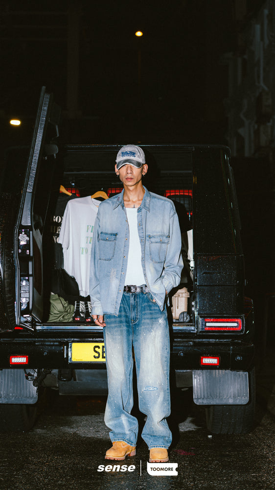 
                  
                    Ageing Wash Denim Shirt Blue【SENXTM-01BL】
                  
                