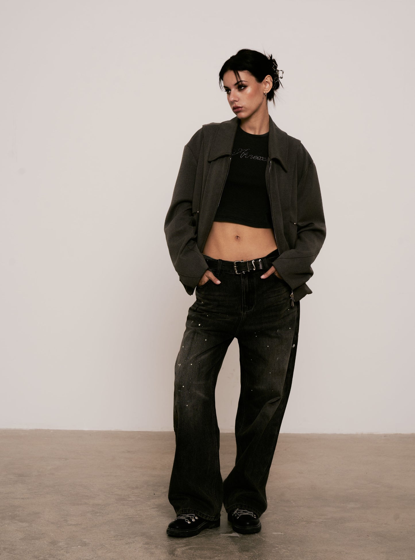 
                  
                    Beaver Zip Short Jacket Grey【M25-54GY】
                  
                