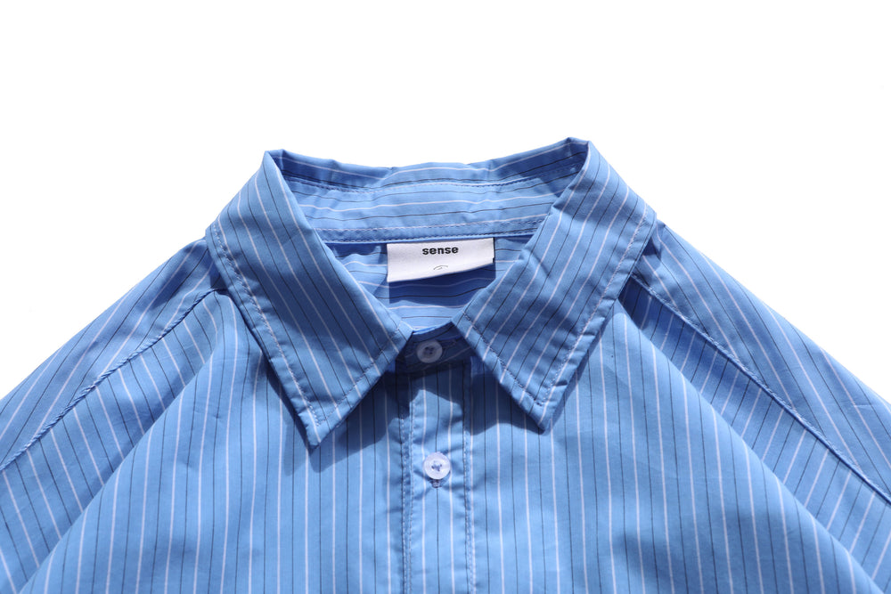 
                  
                    Stripe Pocket LS Shirts Blue 【M22-36BL】
                  
                