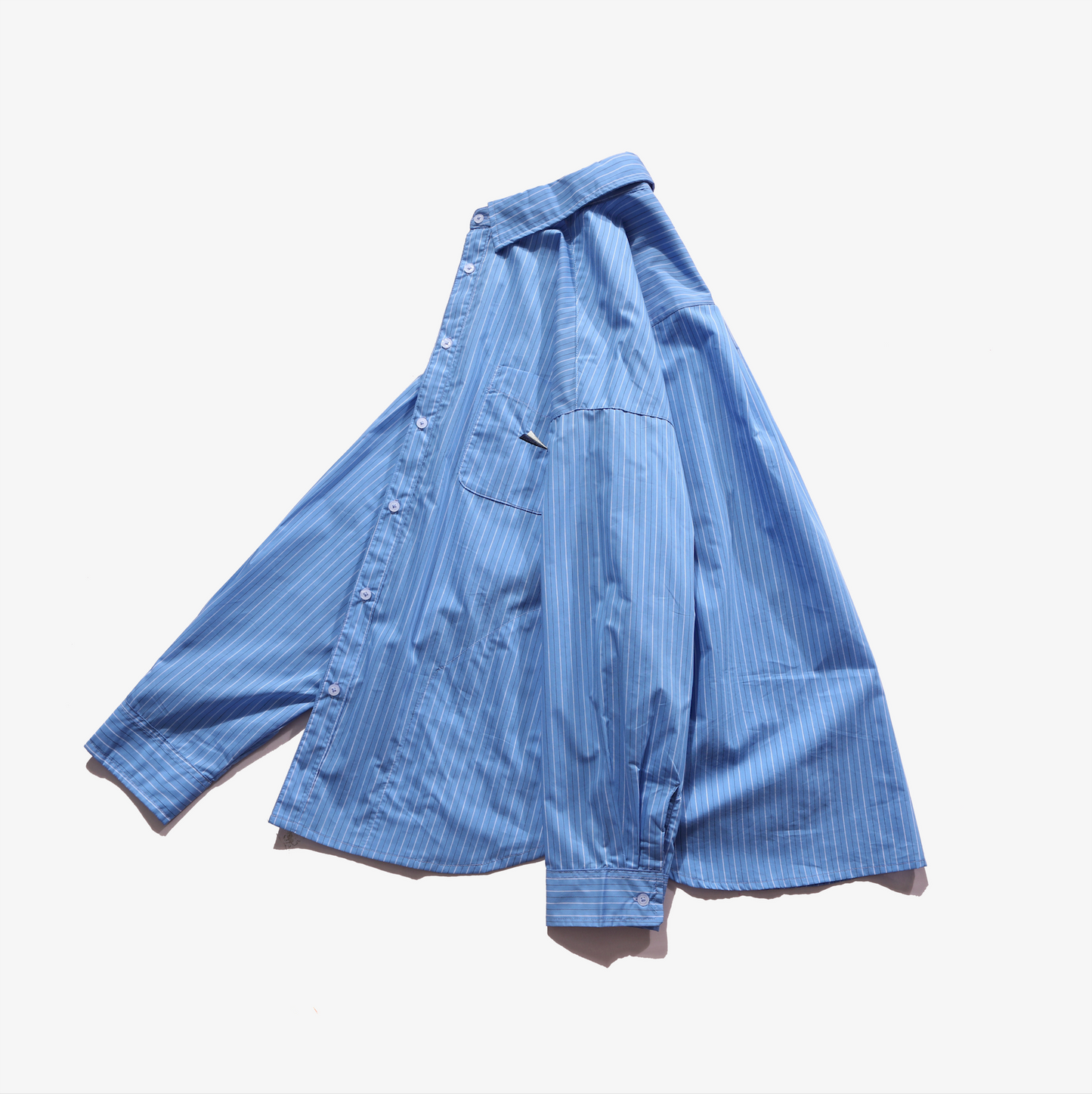 
                  
                    Stripe Pocket LS Shirts Blue 【M22-36BL】
                  
                