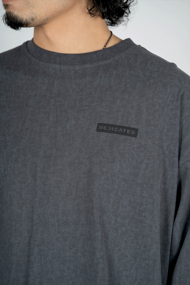 
                  
                    Dyed Washed Print LS Charcoal【M22-T14CH】
                  
                