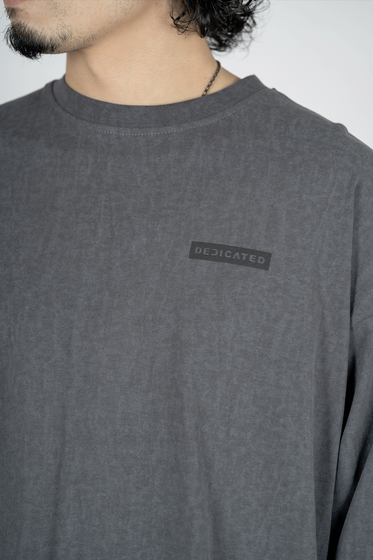 
                  
                    Dyed Washed Print LS Charcoal【M22-T14CH】
                  
                