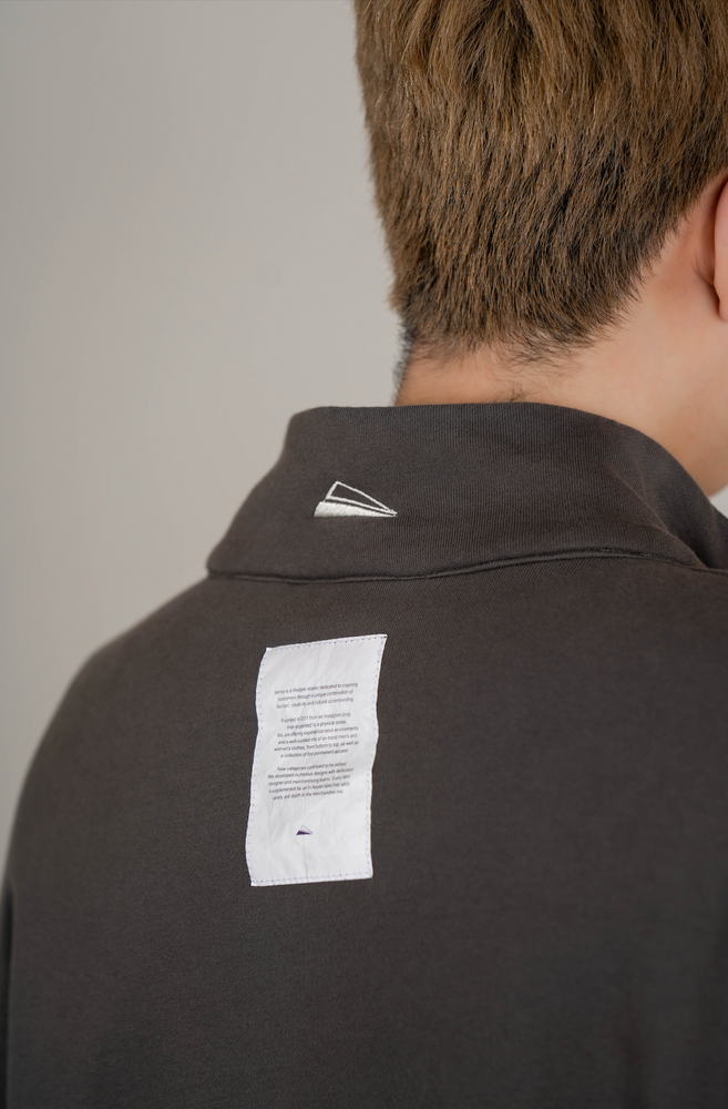 
                  
                    Half Zip Crew Neck Grey【M22-43GY】
                  
                