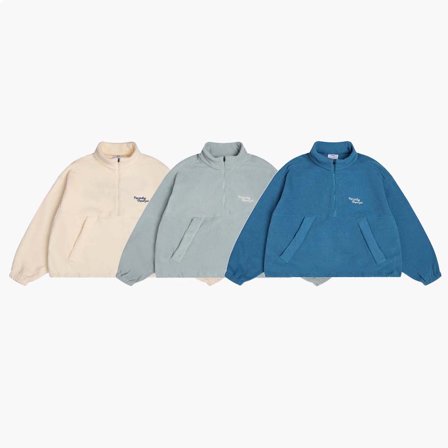 
                  
                    Embroidery Polar Fleece Pullover Blue【L22-38BL】
                  
                