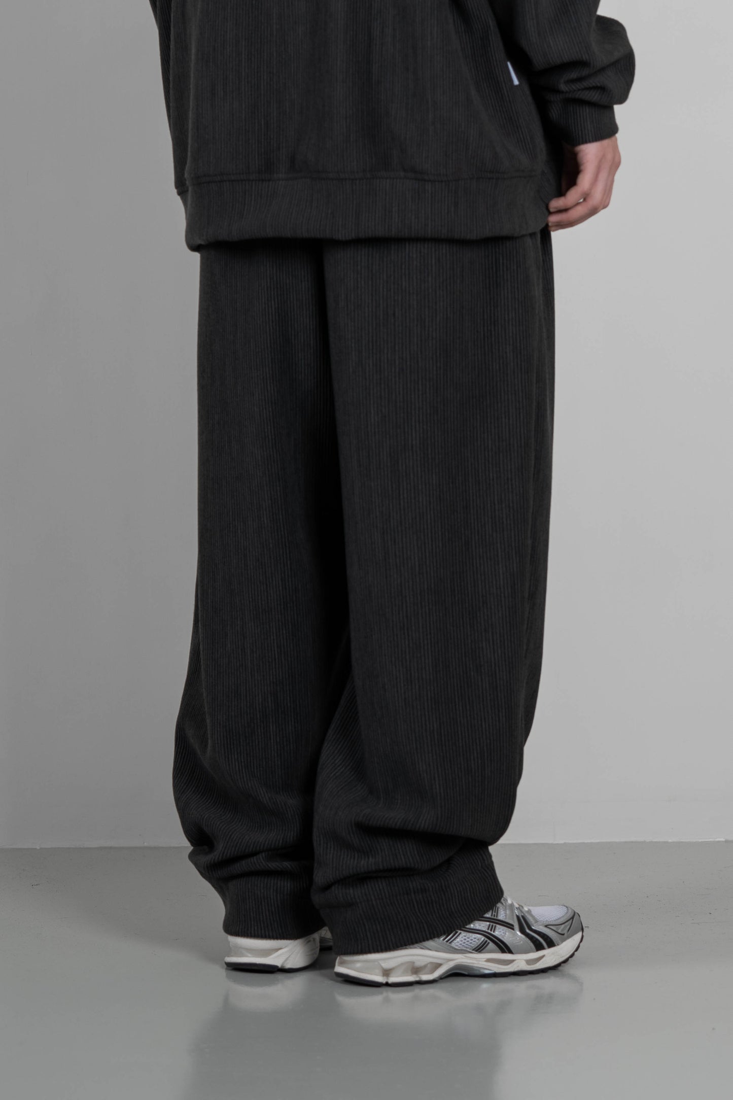 
                  
                    Pleats Wide Cut Pants Dark Grey【M22-53DG】
                  
                