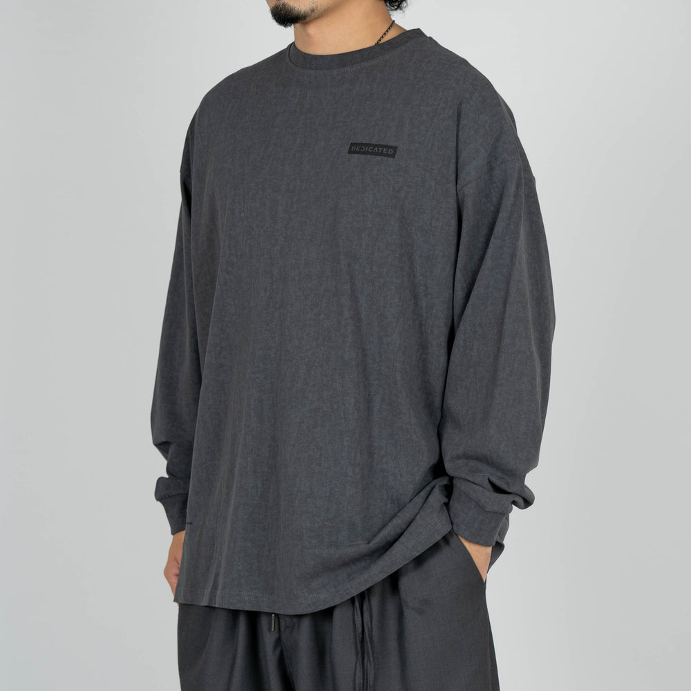 
                  
                    Dyed Washed Print LS Charcoal【M22-T14CH】
                  
                