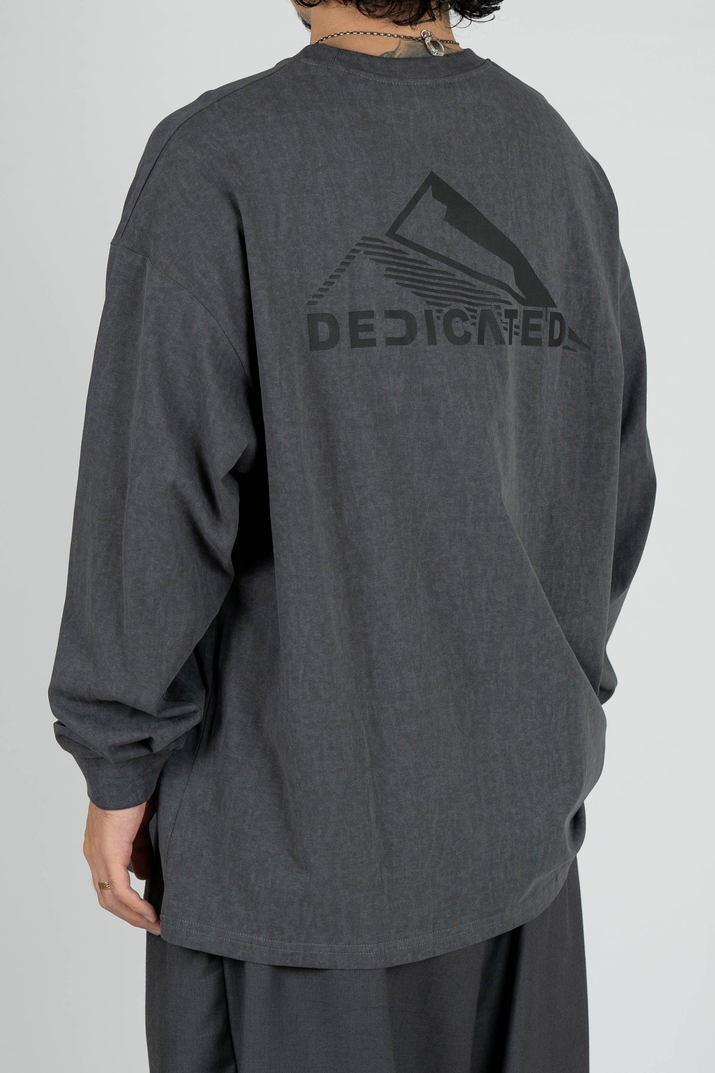 
                  
                    Dyed Washed Print LS Charcoal【M22-T14CH】
                  
                