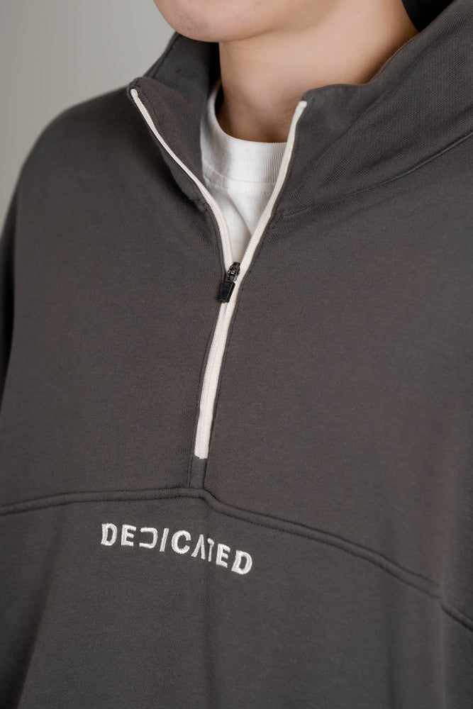 
                  
                    Half Zip Crew Neck Grey【M22-43GY】
                  
                