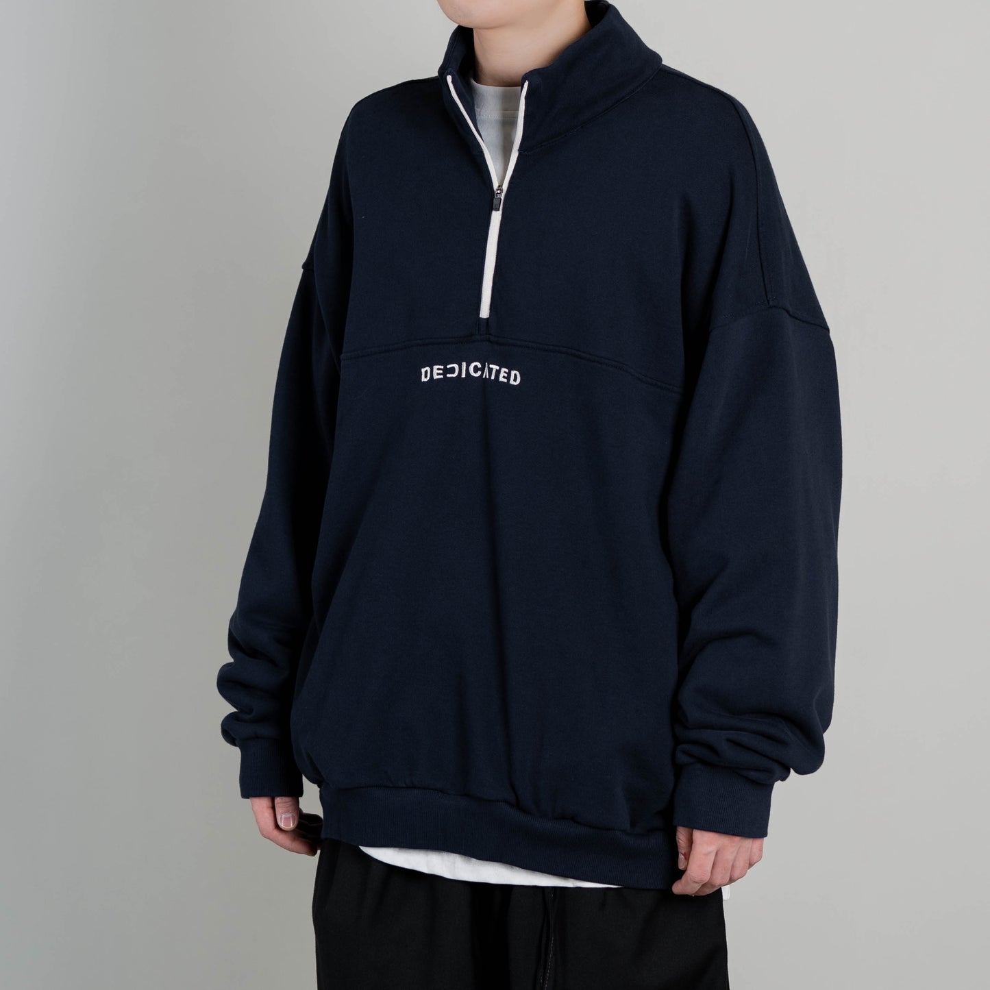 
                  
                    Half Zip Crew Neck Navy【M22-43NY】
                  
                
