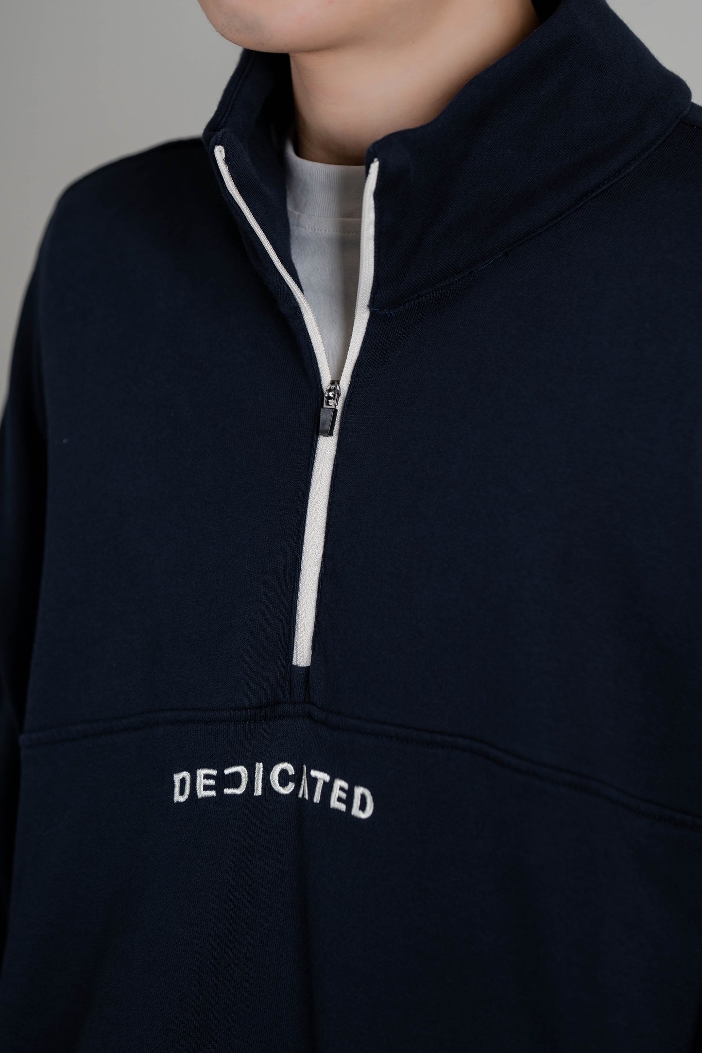 
                  
                    Half Zip Crew Neck Navy【M22-43NY】
                  
                