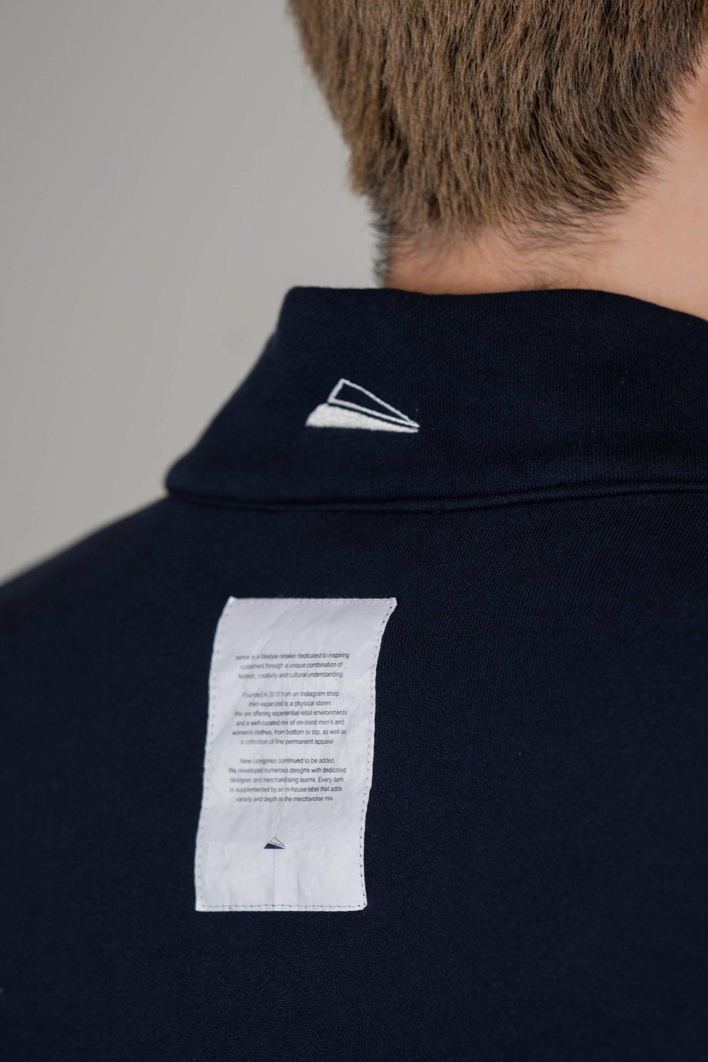 
                  
                    Half Zip Crew Neck Navy【M22-43NY】
                  
                