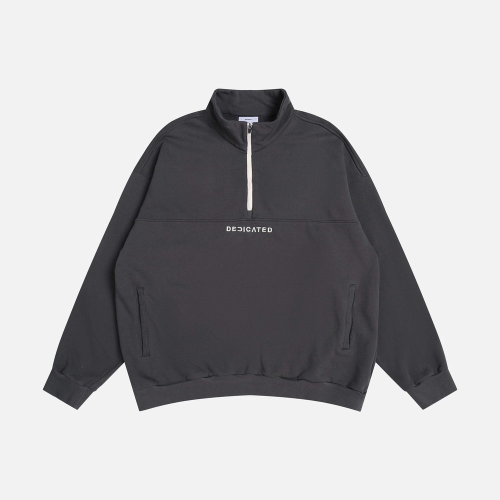 Half Zip Crew Neck Grey【M22-43GY】