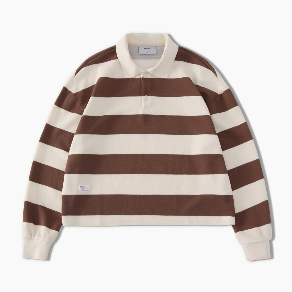 
                  
                    Long Sleeve Polo Tee Brown【L22-36br】
                  
                