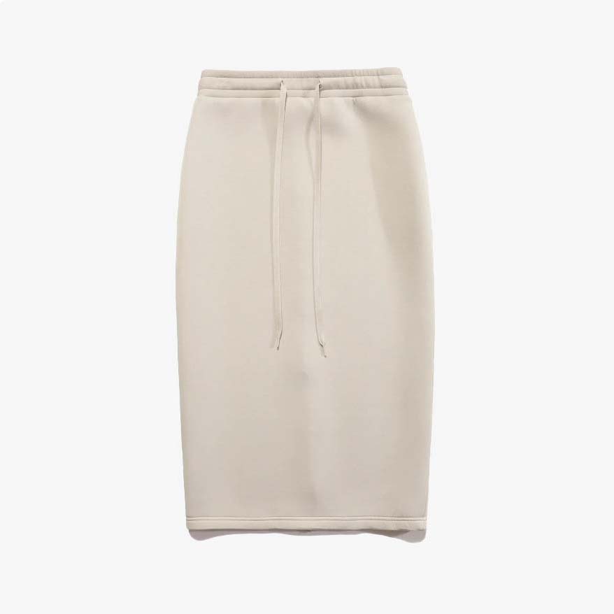 MS Techno Scuba Tube Skirt White【L21-37WH】