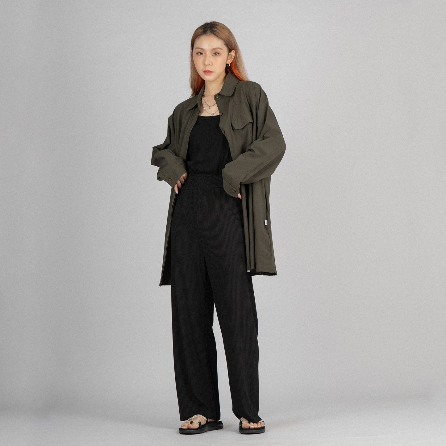 
                  
                    MS Wide Cut Casual Pants Black【L21-41blk】
                  
                