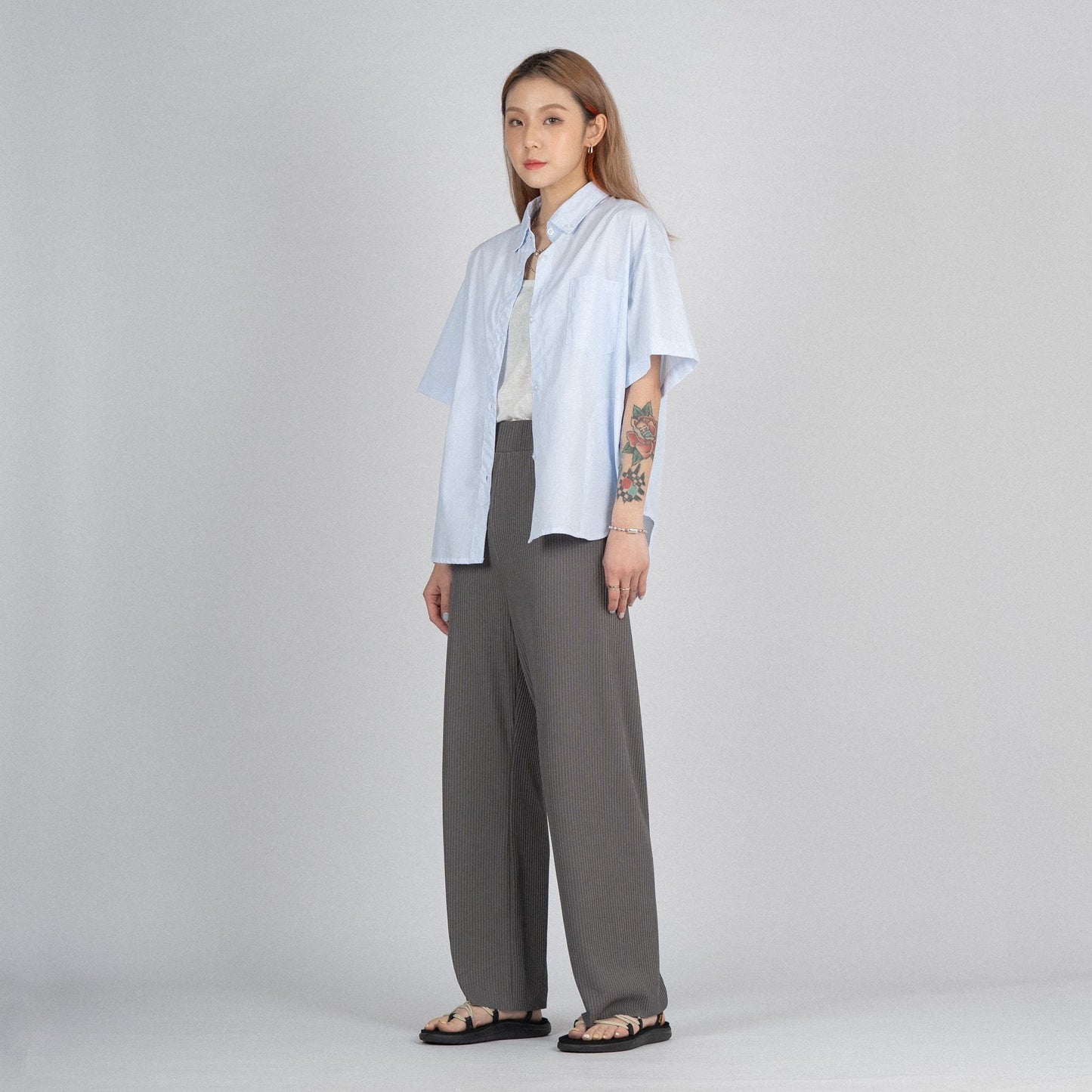 
                  
                    MS Wide Cut Casual Pants Grey【L21-41gy】
                  
                