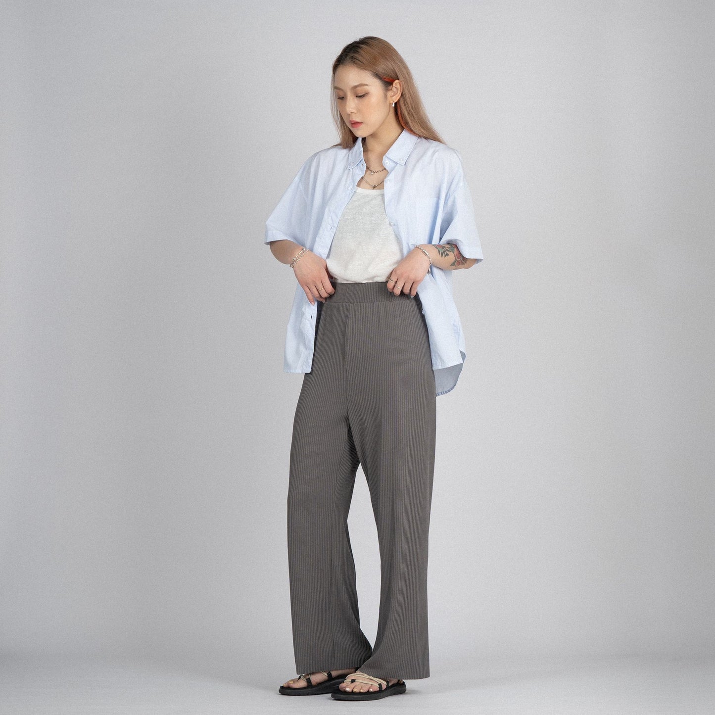 
                  
                    MS Wide Cut Casual Pants Grey【L21-41gy】
                  
                